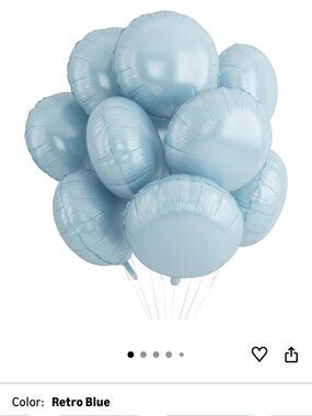 18" foil balloons (set of 20) baby blue NEW